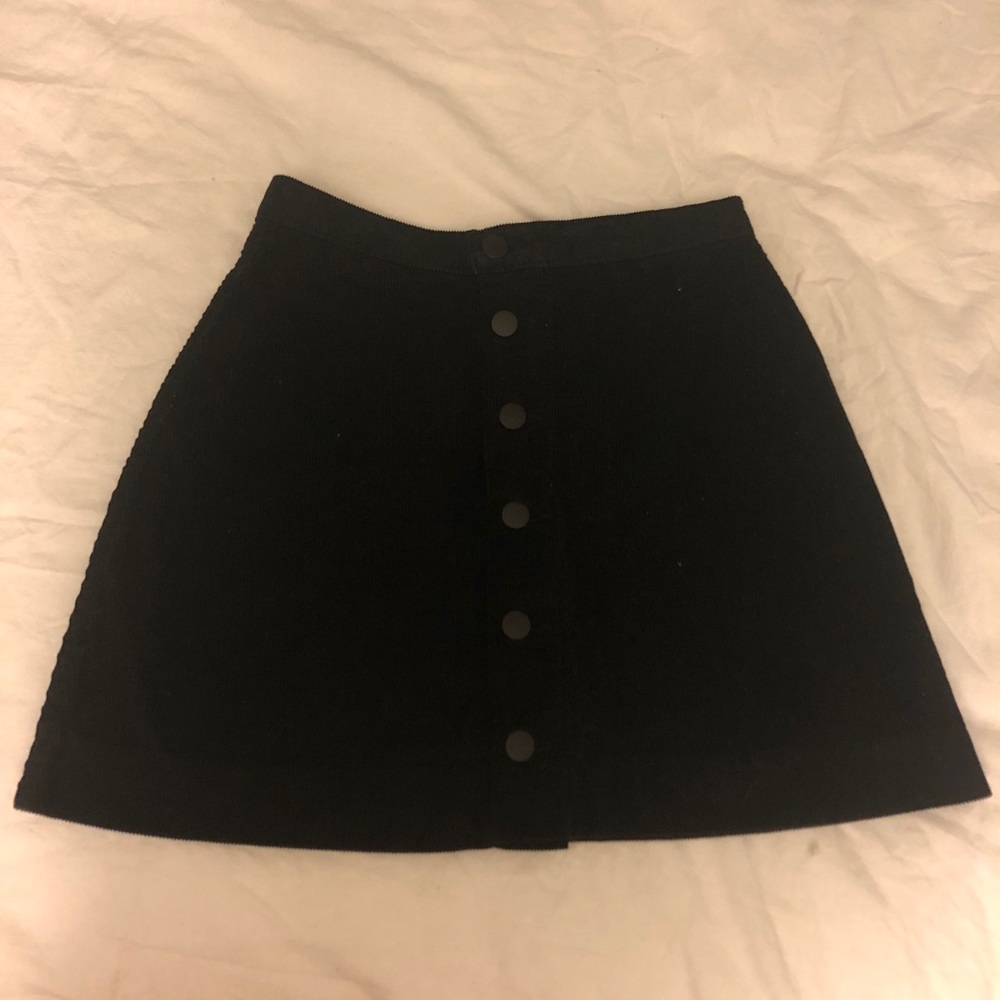 AA Button Up Corduroy Mini Skirt